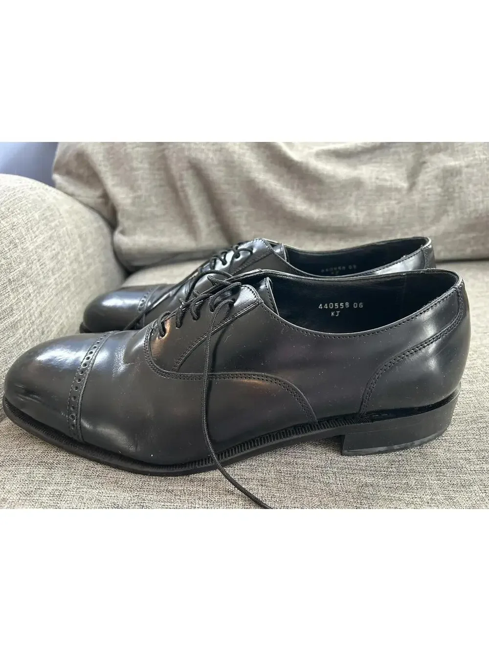 Florsheim Oxford Dress Shoes Mens Size 12D Black Lace Up 17067-01